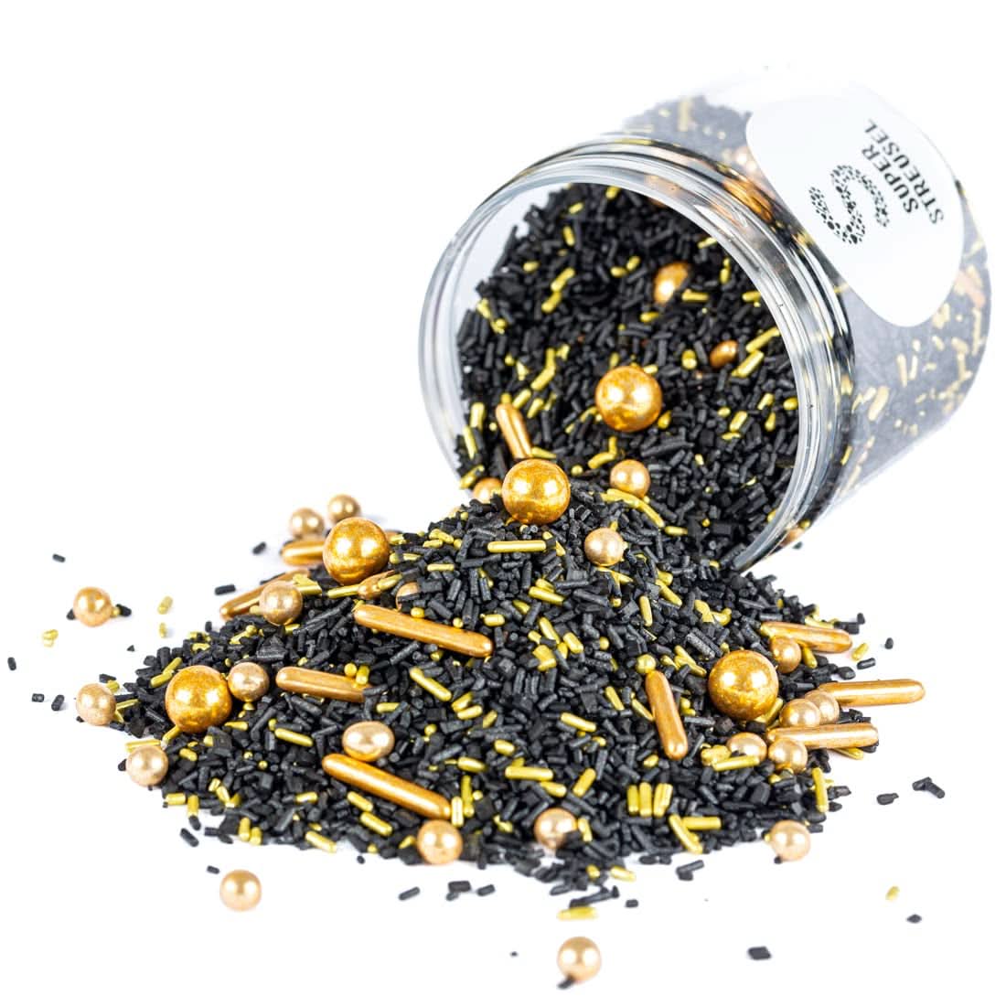 Super Streusel, Gold Rush Guld Sort Drys Dekoration Naty Shop 90 gram