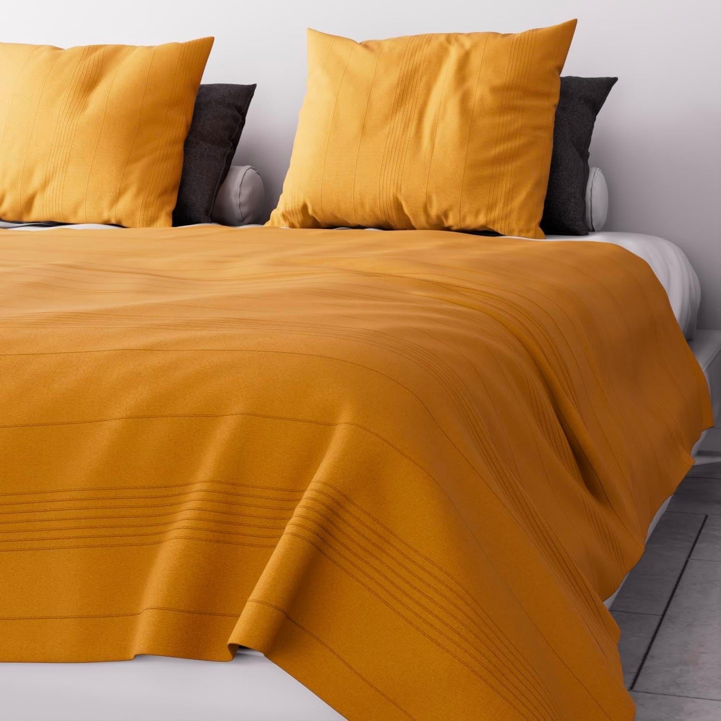 Soleil D'Ocre Adele, Zigzag Cover, Smidt fra sofaen, Polycoton, Blå, 220 X 240 Cm Dyner og dyner Naty Shop Gul 220 X 240 Cm