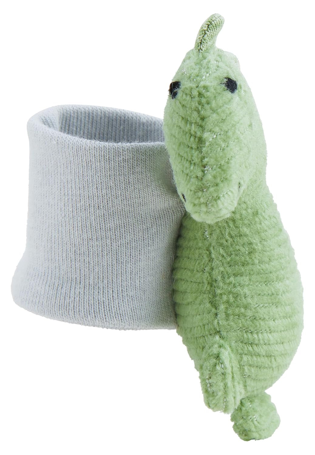 Sterntaler Dino Rexi Arm Rangle - Blød Blød Snor Baby Rangle - Baby Hånd Rangle med elastisk rem - Baby Legetøj til Leg, Kram og Rangle, Stone Green Baby Toys Naty Shop