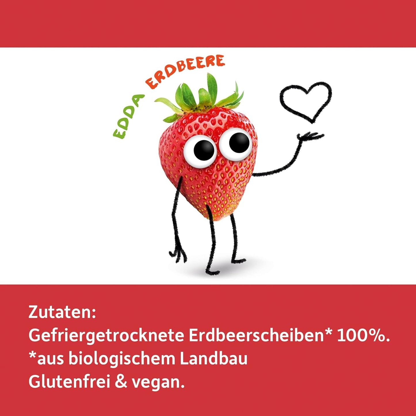 FRECHE FREUNDE Økologiske jordbærfrugtchips, frysetørrede frugtchips, naturligt skåret tørret frugt uden tilsat sukker, vegansk, laktosefri, glutenfri, pakke med 12 (12 x 12g)
