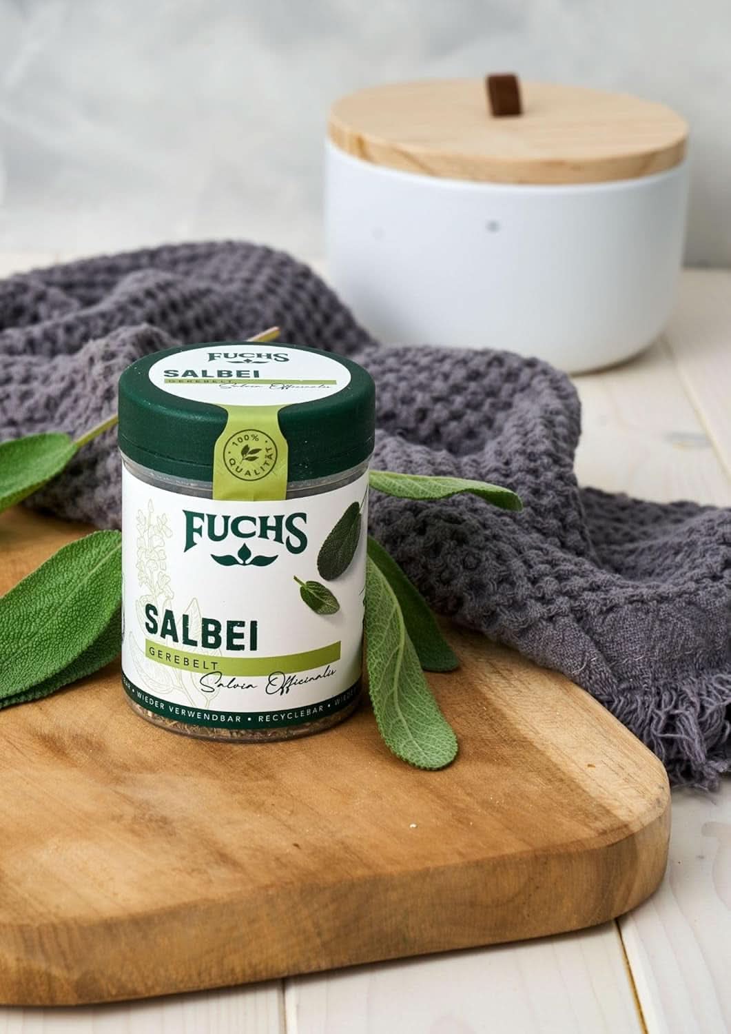 Fuchs, salvie, sur note, delikat bitter til ravioli eller gnocchi, 14 gram krydderier Naty Shop