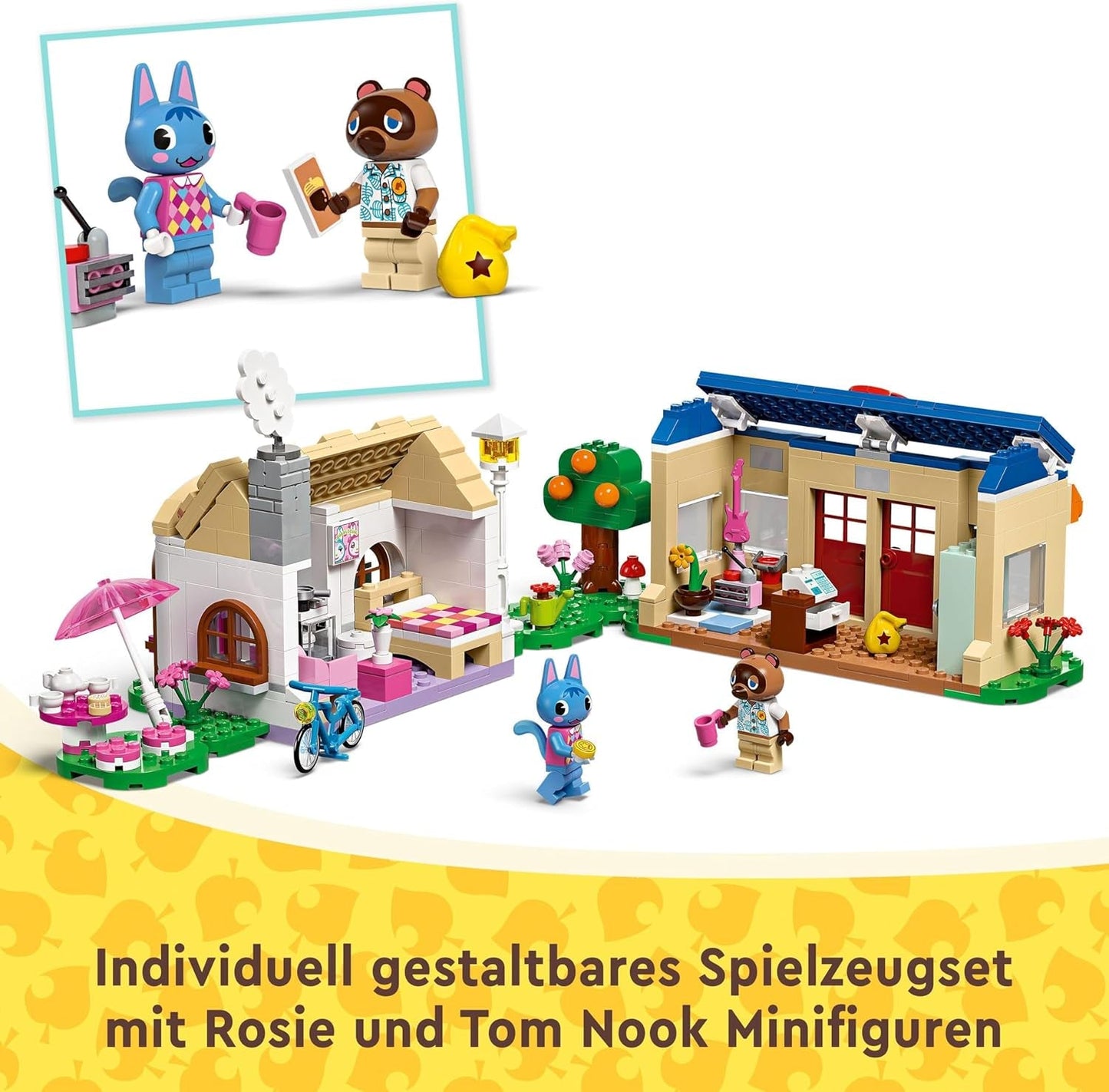 LEGO Animal Crossing Nook's Shop og Sophie's House sæt, kreativt legetøj til børn med 2 minifigurer fra videospilserien, gave til piger og drenge fra 7 år 77050 Byggesæt Besuche den LEGO-Store