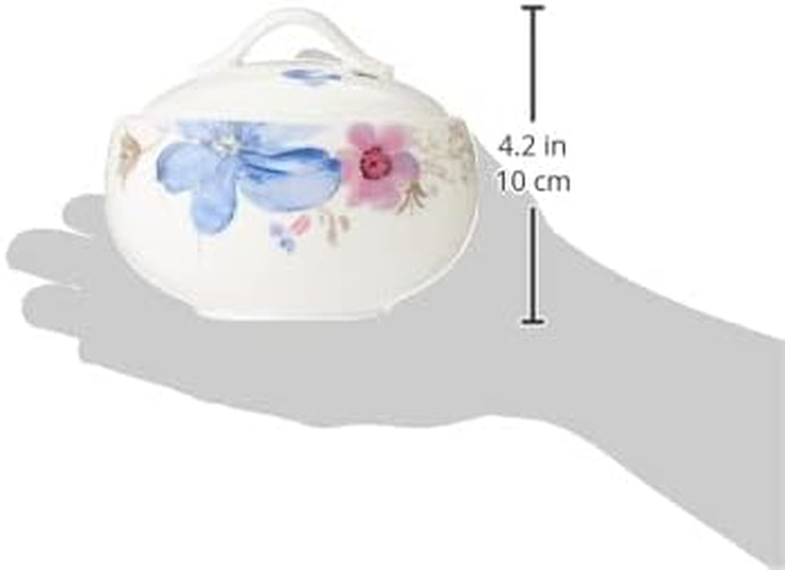 Villeroy & Boch Mariefleur Gris Basic sukkerskål, premium porcelæn, hvid/flerfarvet