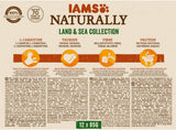 IAMS Naturally Senior Vådfoder i sauce - Højkvalitets kød- og fiskevådfoder til ældre katte, Land & Sea Collection, 12 x 85g