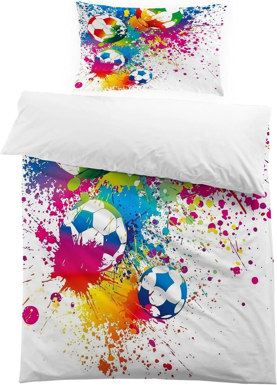 Sengetøj til drenge, fodbold, mikrofiber polyester Sengetøj - børn Naty Shop Model 2 150X200 Cm + 50X80 Cm