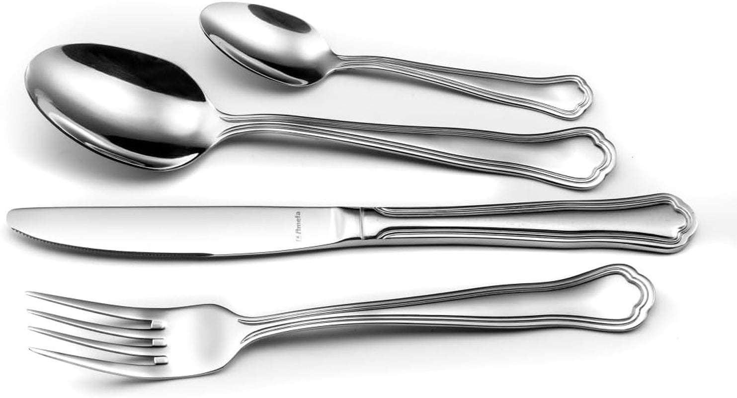 Amefa bestik CONTOUR URFE, 6 personer, poleret rustfrit stål, 24 stykker Kitchen Naty Shop