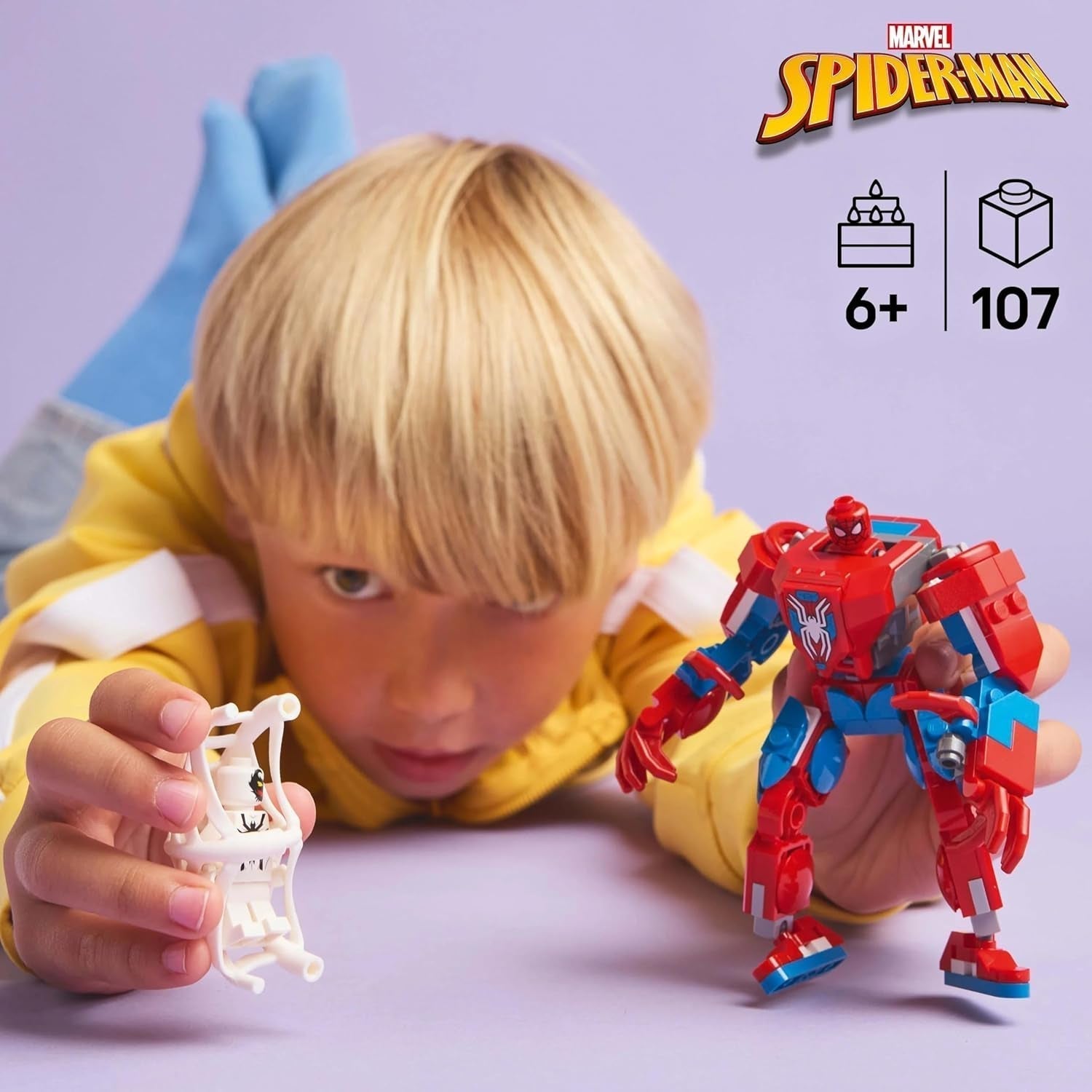 LEGO Marvel Spider-Man Mech vs. Anti-Venom - Superheltelegetøj med 2 minifigurer - Actionfigur med bevægelige arme, ben og fingre - Gave til drenge og piger i alderen 6+ 76308 Besuche den LEGO-Store byggesæt