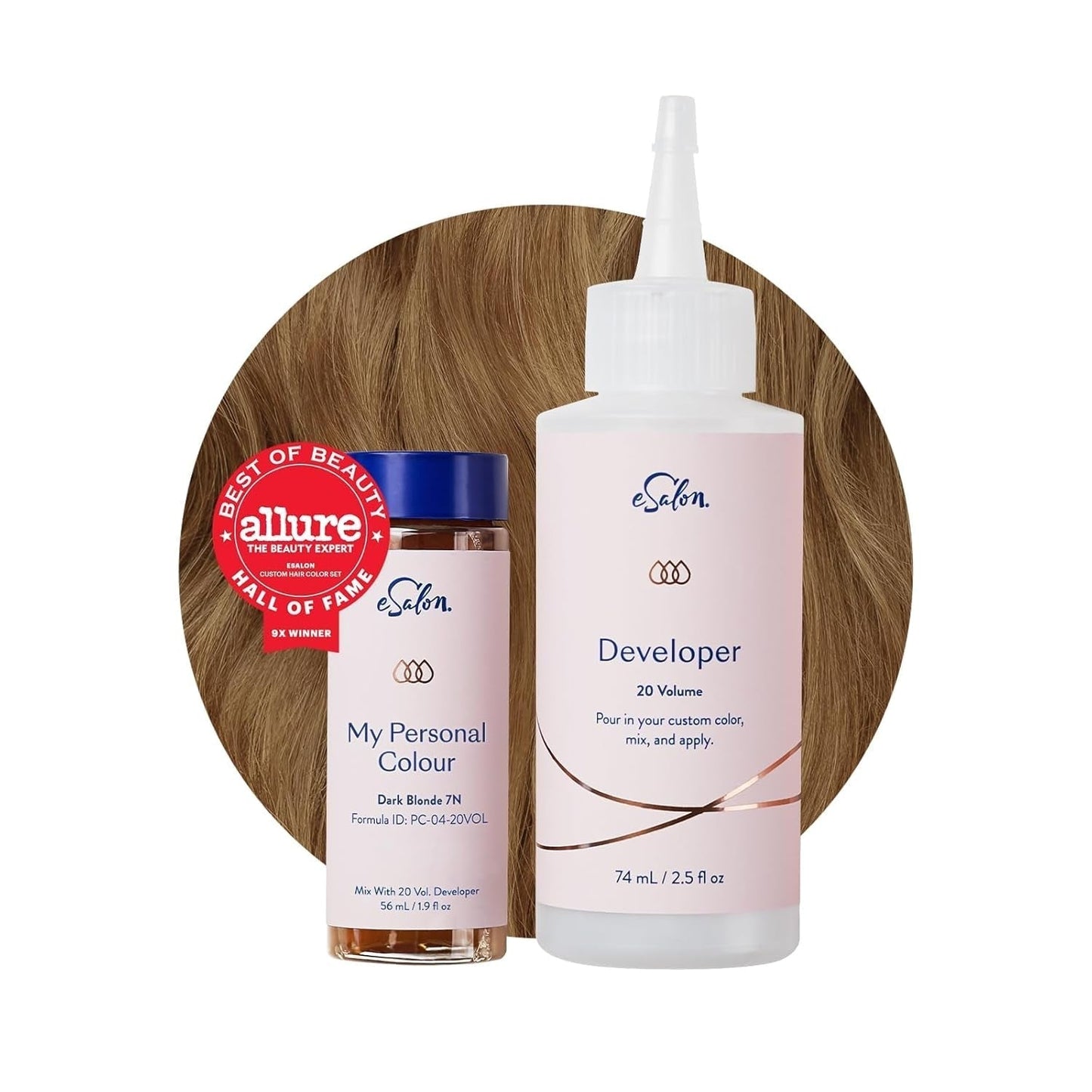 Permanent hårfarvesæt 100 % grå dækning Hjemmefarvning 0 % Ammoniak Hårfarver Multidimensionelle hårfarver Professionelle hårfarver Naty Shop Hårfarve Mørkblond 7N