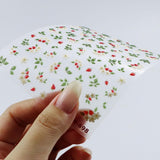 JMEOWIO 3D Nagelsticker Blume Nerdbeerenail Art Sticker Selbstklebend Nagelaufkleber 5D Stereoskopisk Dekoration Nageldesign Tilbehør 1 Blatt