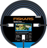 Fiskars ML Haveslange X Series Håndvandingsvandslange 13 mm (1/2"), Længde: 25m, Universalforbindelse, UV-beskyttelse, Frostbeskyttelse, Vridsikker, Blå, 1076045