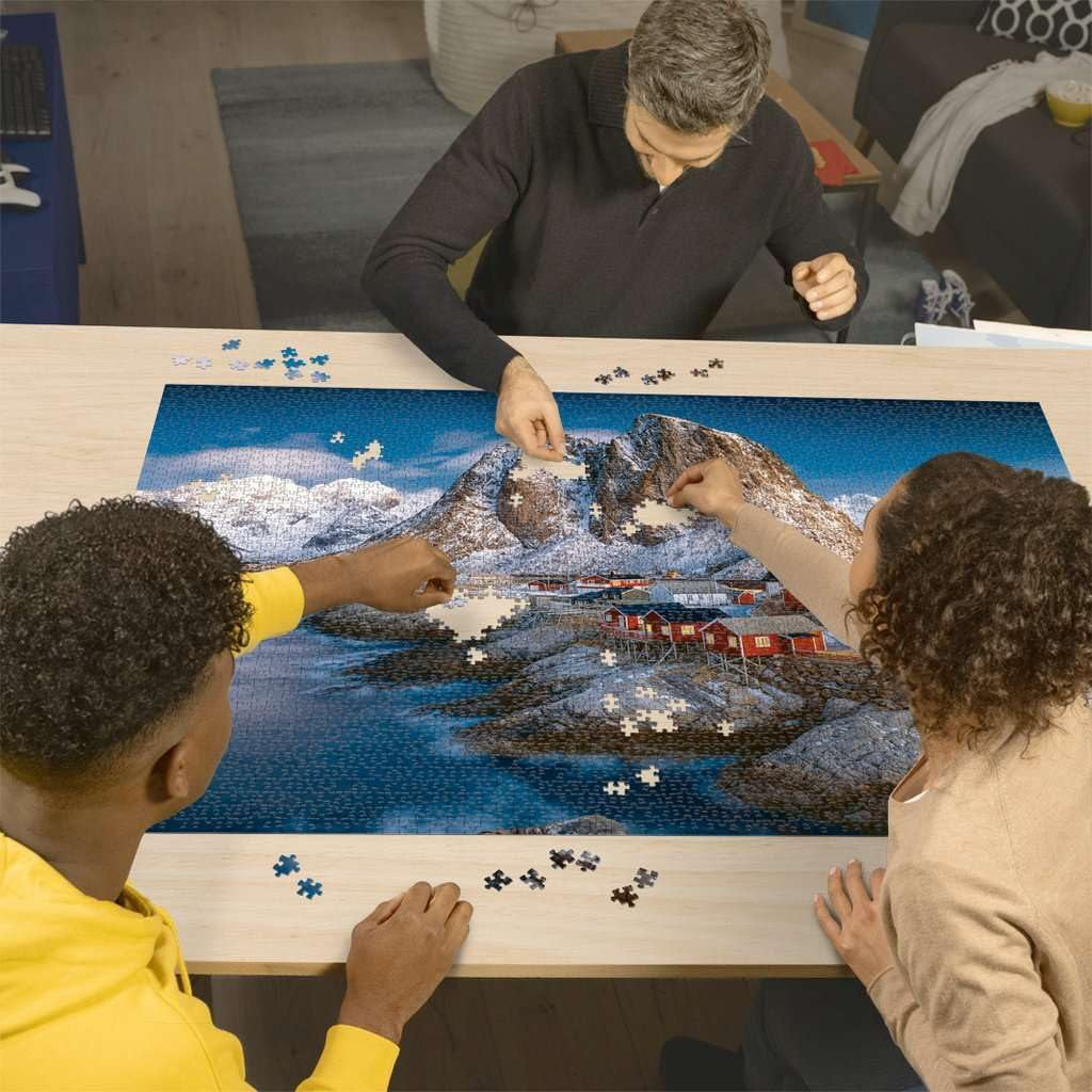 Ravensburger Puslespil 17081 - Hamnoy, Lofoten - 3000 brikker puslespil for voksne og børn fra 14 år, Norge landskabspuslespil Puslespil Naty Shop