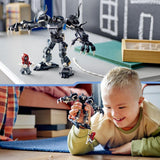 LEGO Marvel Venom Mech vs. Miles Morales bevægelige actionfigurer til børn Spider-Man Sæt med Superhelte Duel Minifigurer Legetøjsgave til drenge og piger 6 år 76276 Byggesæt Besuche den LEGO-Store