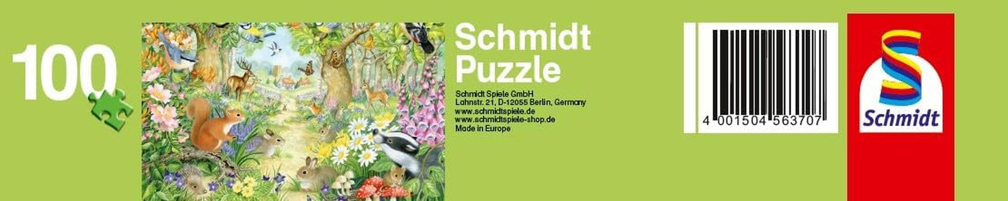 Schmidt Spiele 56370 Dyr i skoven, puslespil til børn, 100 brikker Puslespil Naty Shop