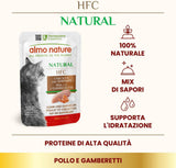 almo nature HFC Natural - Vådfoder til katte - med kylling - Menneskelig kvalitet, Glutenfri, Monoprotein - 55g, pakke med 6