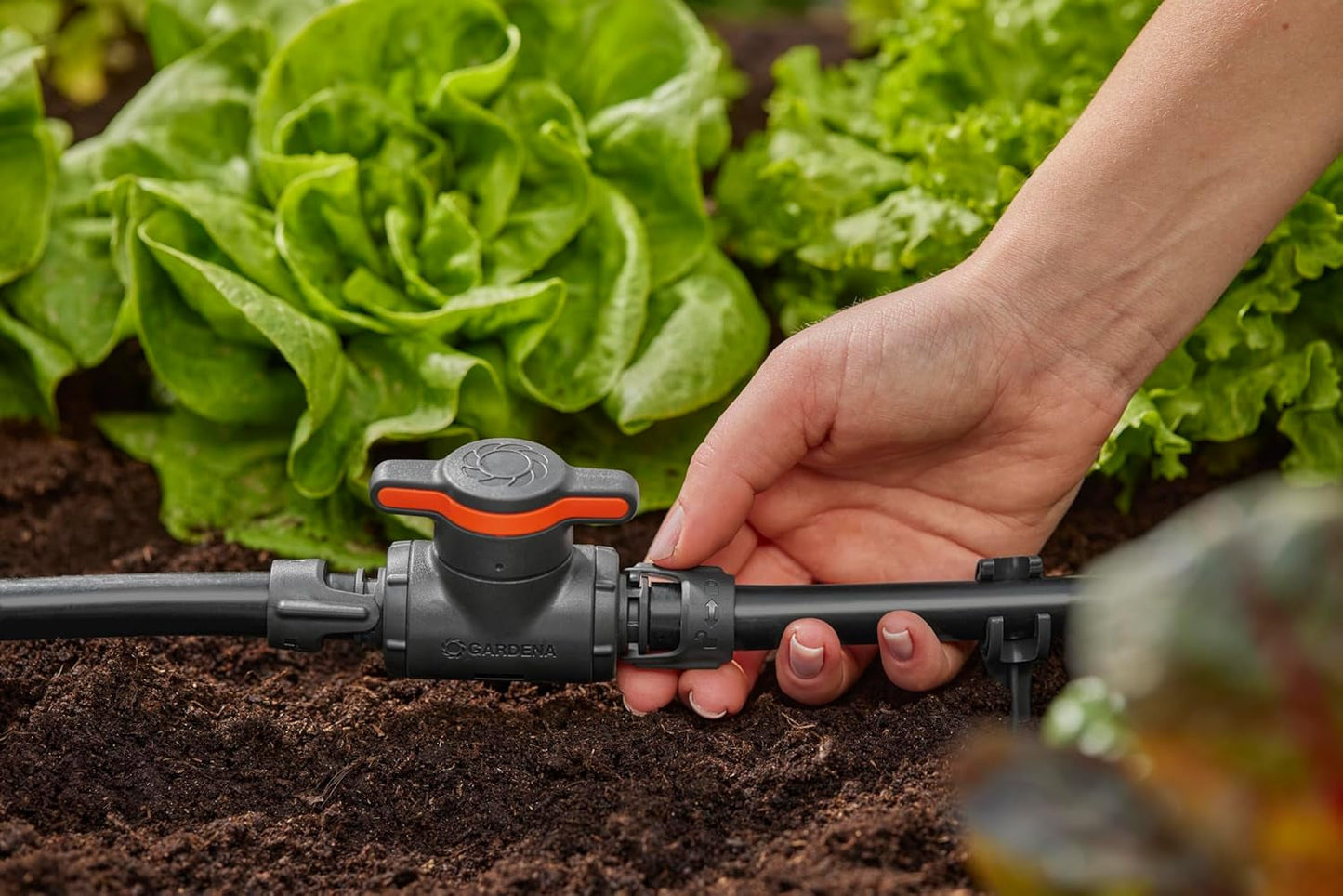Gardena Micro-Drip-System regulerings- og afspærringsventil 13 mm (1/2 tomme): Enkel afspærring af rør og kontinuerlig regulering af vandgennemstrømning, tilbehør til udlægning af dryprør (13207-20)