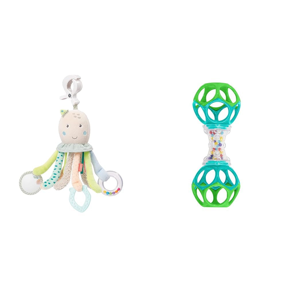 Fehn Octopus Activity Toy - Baby Motor Skill Legetøj til klapvogne og Bright Starts, Oball, Rangle Legetøj med Grib Bolde til at gå, Interaktivt Baby Legetøj Bebe Toys Naty Shop Octopus Toy Pack