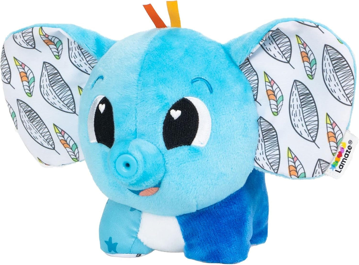 LAMAZE Elephant Puffaboo, nyfødt legetøj, sanselegetøj til baby, gave til nye forældre, udviklingslegetøj til 3 måneder drenge og piger, L27467 Babylegetøj Naty Shop Modern