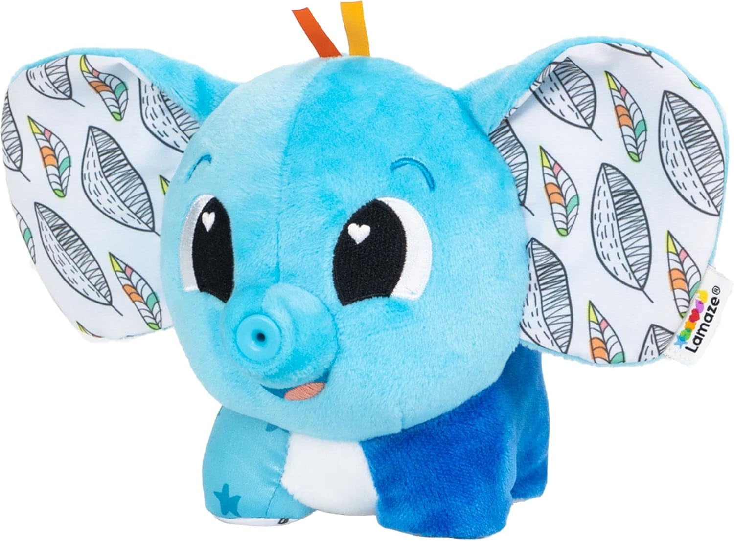 LAMAZE Elephant Puffaboo, nyfødt legetøj, sanselegetøj til baby, gave til nye forældre, udviklingslegetøj til 3 måneder drenge og piger, L27467 Babylegetøj Naty Shop Modern