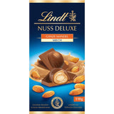 Lindt Chokolade | NUT DELUXE Chokoladebar med mælk og mandler | 110 g | Mælkechokolade med ristede mandler i en glat mandelcreme | Chokoladebar