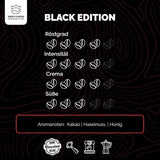KING'S COFFEE - BLACK EDITION - 1 kg Intense Cream Kaffebønner - Kaffe med lav syreindhold - Small Batch Rist fra Italien - Stærke Arabica Espresso bønner (Blend) til fuldautomatiske og portafiltermaskiner