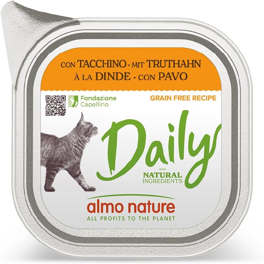 Almo Nature Daily - Nassfutter für Erwachsene Katzen - Kylling - 100 g, Packung mit 32