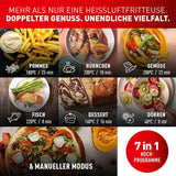 Tefal Dual Easy Fry Hot Air Fryer med to kamre, 5,2/3,1 liters kapacitet, to uafhængige skuffer, 7 programmer Hvidevarer Naty Shop