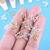 20 stk Glitter Butterfly Nail Charms, Nail Art Rhinestones, Nail Stones, Butterfly Nail Art, Rhinestones, Valentinsdag Nail Charms, DIY Mobiltelefon Case Decoration