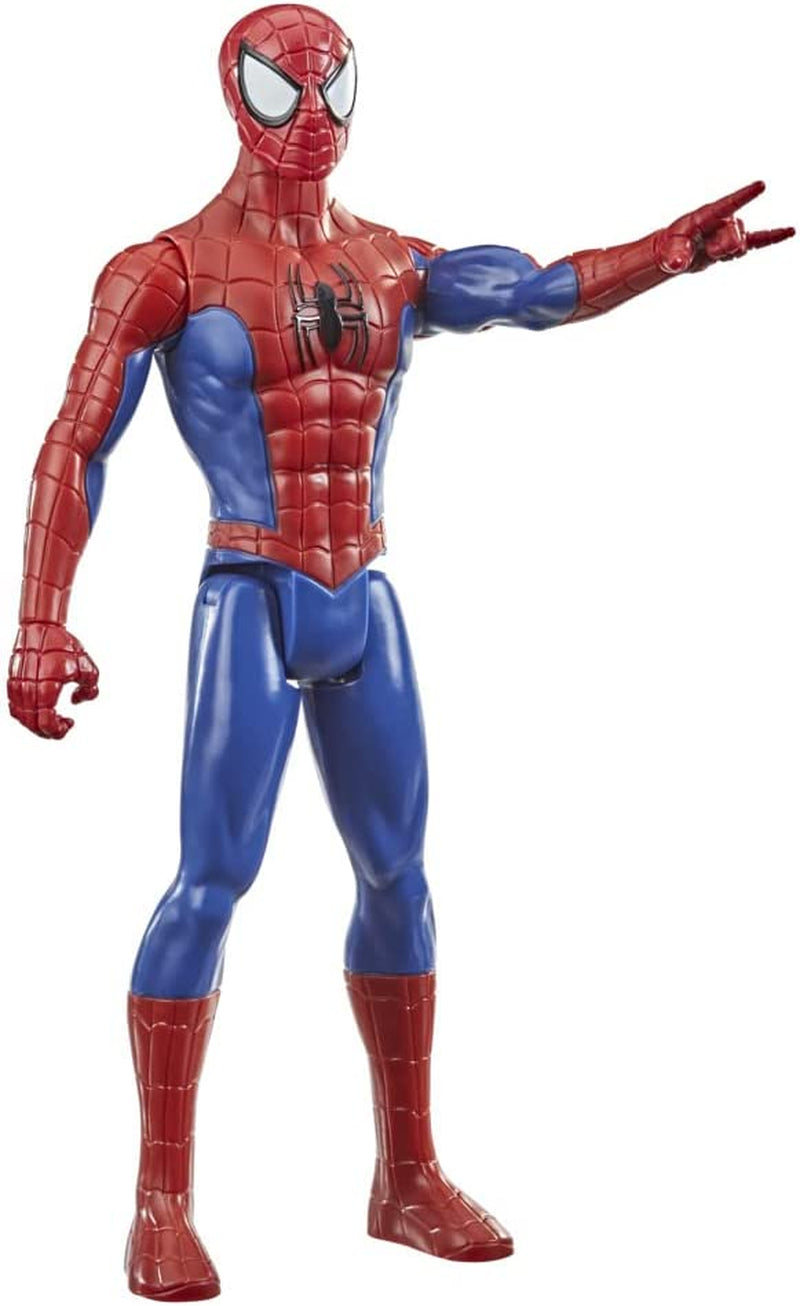 Marvel Titan Hero Series Spider-Man Action Figur 30 cm høj Superhelt med bevægelige lemmer Kompatibel med andet Spider-Man legetøj til børn 5+ actionfigurer Naty Shop Single Spider-Man