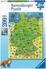 Ravensburger børnepuslespil - Farvekort over Tyskland - 200 brikkers puslespil for 8+ år Puslespil Naty Shop Standardtitel