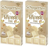 Schogetten Blonde Pure I hvid chokolade med karamel I 100 g I portioner individuelt (pakke med 2)