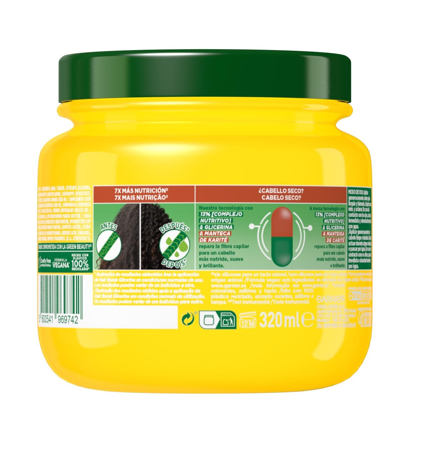 Garnier Fructis Shampoo Butter Mask Nutri Repair Butter 300 ml Hårmaske Naty Shop