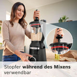 Highspeed-Standmixer Vitapower Serie 6 MMBD665B1, 45.000 U/Min, 6 Programmer Inkl Heiße Suppe & Reinigung, 2 L Mixbehälter, Stopfer, Spülmaschinenfeste Teile, Made in Europe, 1800W, Schwarz Kitchen Naty Shop