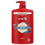Old Spice Captain 3-i-1 shower gel og shampoo til mænd, 1 liter bruser og bad Naty Shop Deep Sea