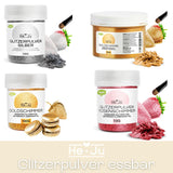 He-Ju Metallic Gold flydende madfarve 25 ml, spiselig glitter til drikkevarer og mad (Metallic Gold, 25 ml)