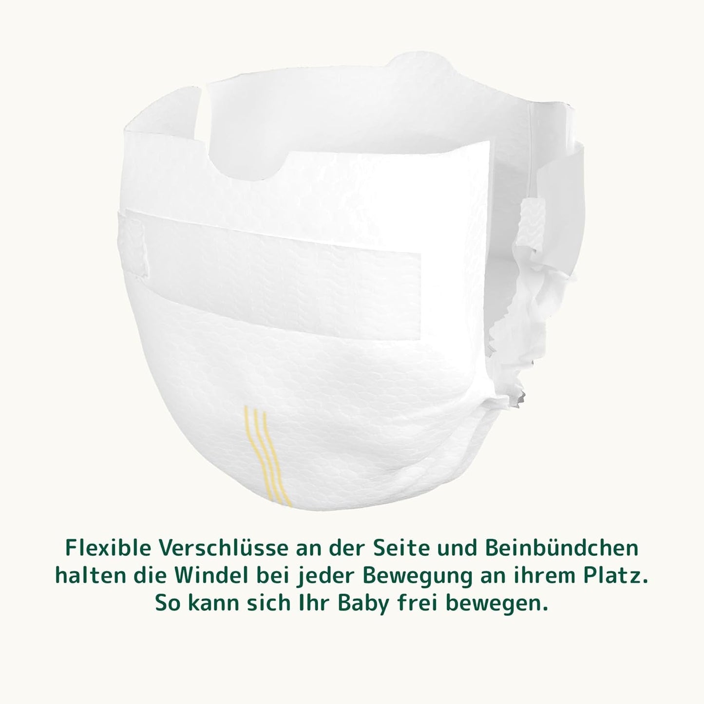 Bambo Naturbleer til babyer, str. 0 (1-3 kg), 144 stk., Månedsæske | Premium bleer med forbedret lækagebeskyttelse | Ultimativ komfort og frihed for nyfødte | Dermatologisk testede bleer