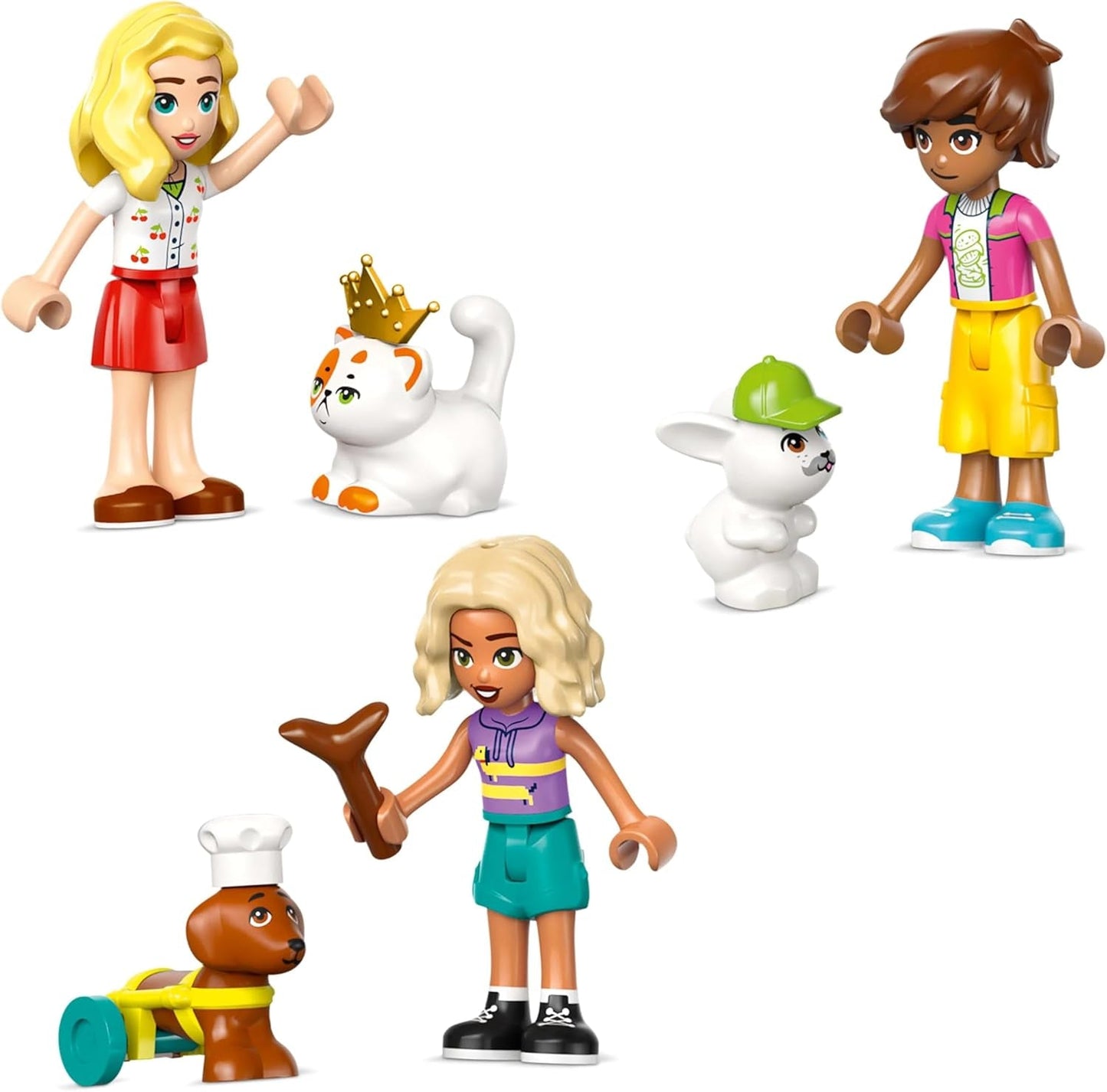 LEGO Friends Dyretilbehør Butik Lad som om Legesæt Pædagogisk legetøj til 6-årige piger 3 minifigurer og 3 dyrefigurer Kat Hund Kanin Gaveidé til børn 42650 Byggesæt Besuche den LEGO-Store