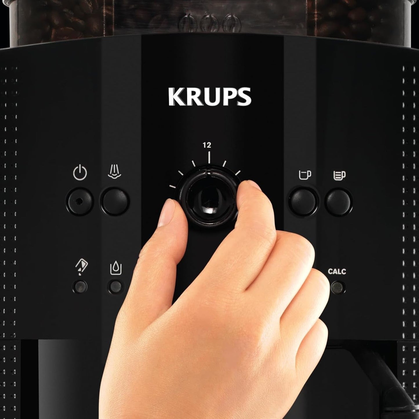 Krups Roma EA81M8 Espressomaskine 1,7 L, 3 temperaturindstillinger, 3 malet kaffeteksturer, sort
