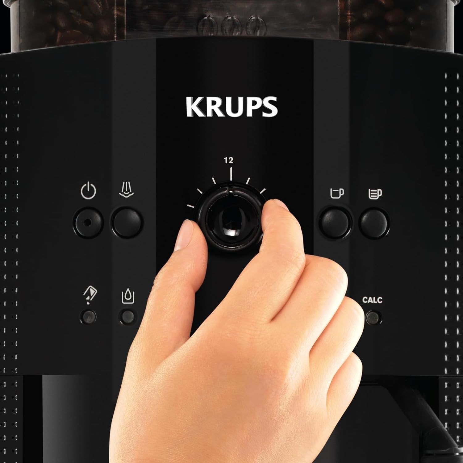 Krups Roma EA81M8 Espressomaskine 1,7 L, 3 temperaturindstillinger, 3 malet kaffeteksturer, sort