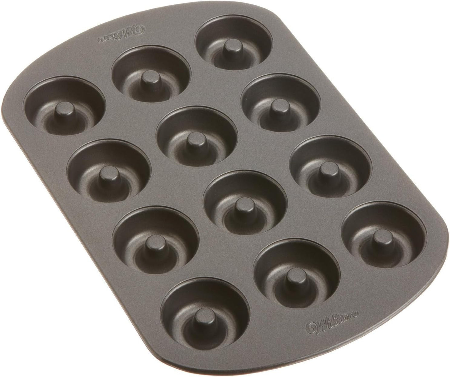 Wilton Donut-Backform Mit 12 Mulden Donutform, Hochwertige Donut Backform Mit Antihaftbeschichtung Für 12 Mini-Donuts, Spülmaschinenfest Forme og bakker til bagning Naty Shop Medium