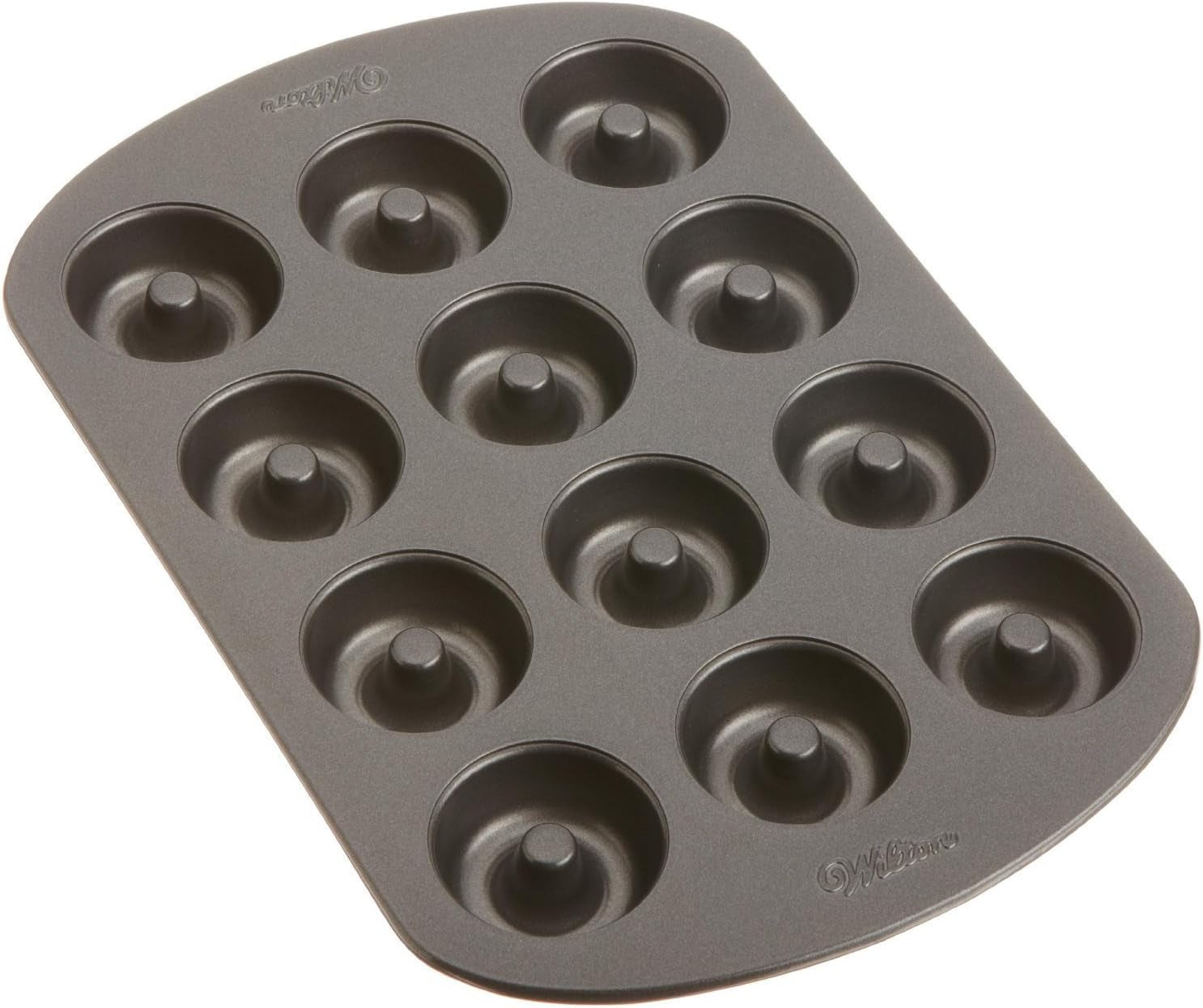 Wilton Donut-Backform Mit 12 Mulden Donutform, Hochwertige Donut Backform Mit Antihaftbeschichtung Für 12 Mini-Donuts, Spülmaschinenfest Forme og bakker til bagning Naty Shop Medium