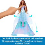 Mattel Disney Princess Ariel Doll, Inspireret af The Little Mermaid Movie, Transformation: Mermaid-Man Legetøj, Mobil, Disney-gaver, 3-årigt legetøj, HLX13 Naty Shop Dolls