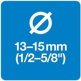 Fiskars vandhjul vandslangesæt med 2 slangeforbindelser og vandhaneforbindelse, universel størrelse, vridningsstivhedsniveau 4 (af 5), 1,8 m, Ø1,3-1,5 cm (1/2-5/8"), sort/orange/blå, 1057621