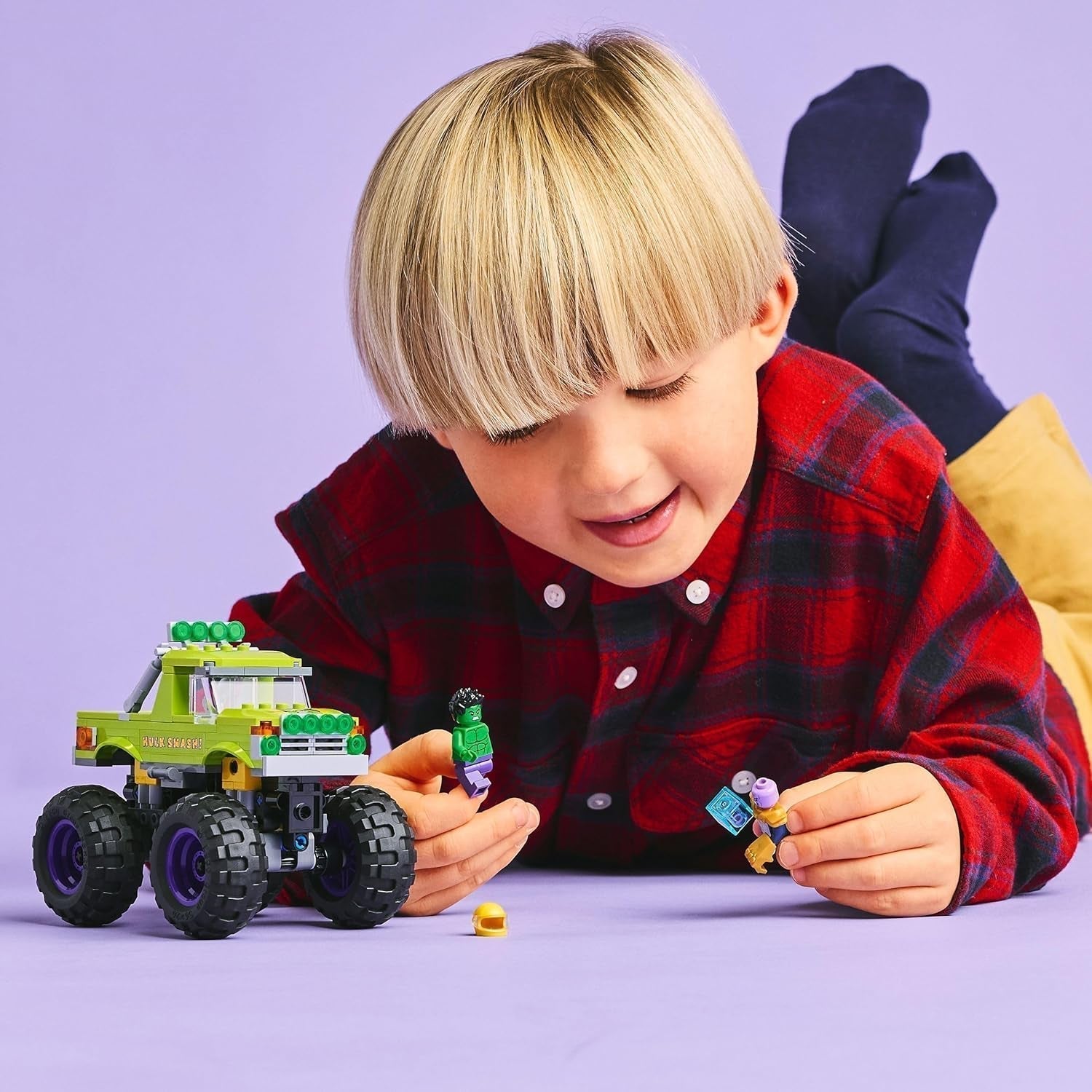 LEGO Ç€ Marvel Hulk Truck Vs. Thanos - Superheltebyggelegetøj - Avengers køretøj og minifigurer - Monstertruck for mega sjov - Gave til drenge og piger fra 7 år - 76312 Byggesæt Besuche den LEGO-Store
