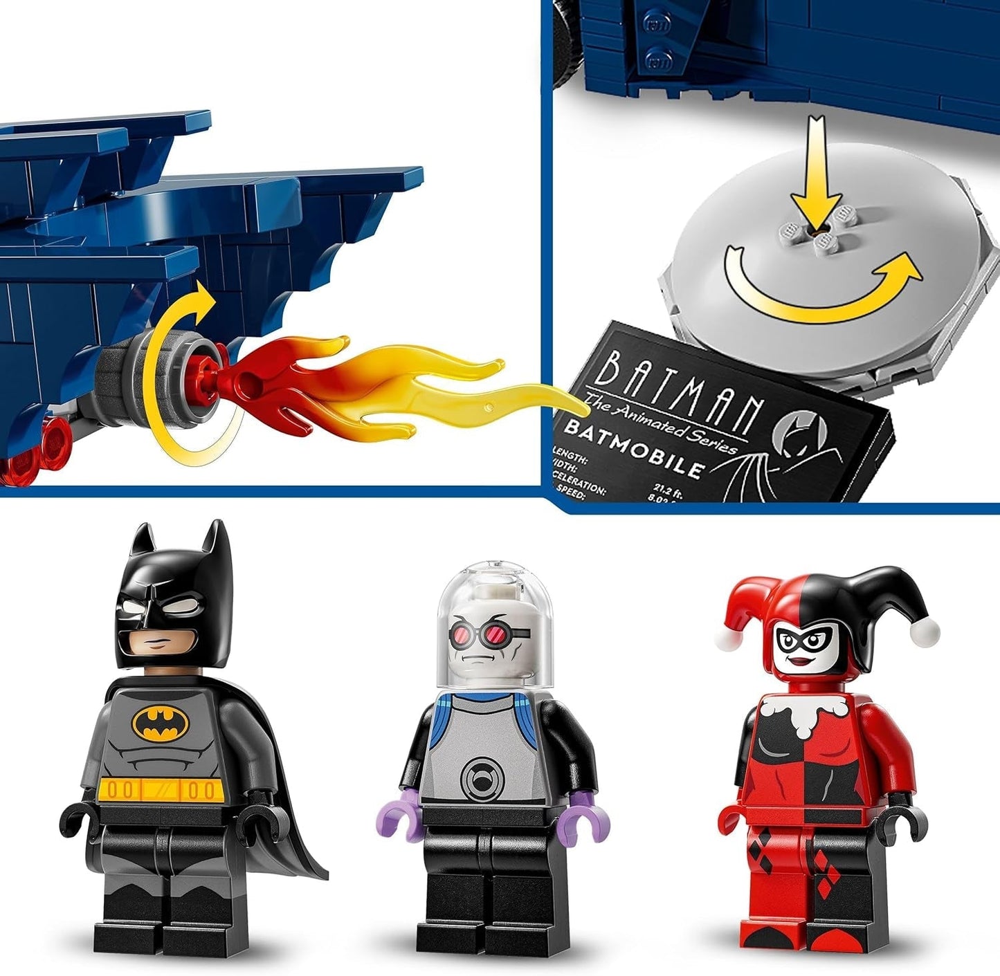 LEGO DC Batman: Batman in the Batmobile vs. Harley Quinn og Mr Freeze tegneserielegetøjsbil til børn Gave til drenge og piger 8 år 76274 Byggesæt Besuche den LEGO-Store