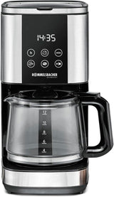Rommelsbacher FKM 1000 filter espressomaskine - 1,5 liters vandtank til 12 kopper kaffe, glaskaraffel, udskudt start, holde varm funktion, aroma funktion, aftagelig filterholder 1x4