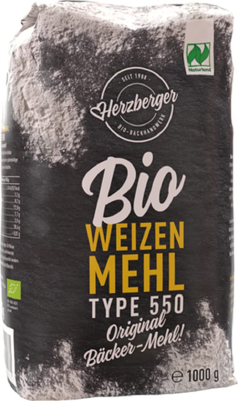 Hvedemel Herzberger Økologisk Naturland Type 550, 1 kg