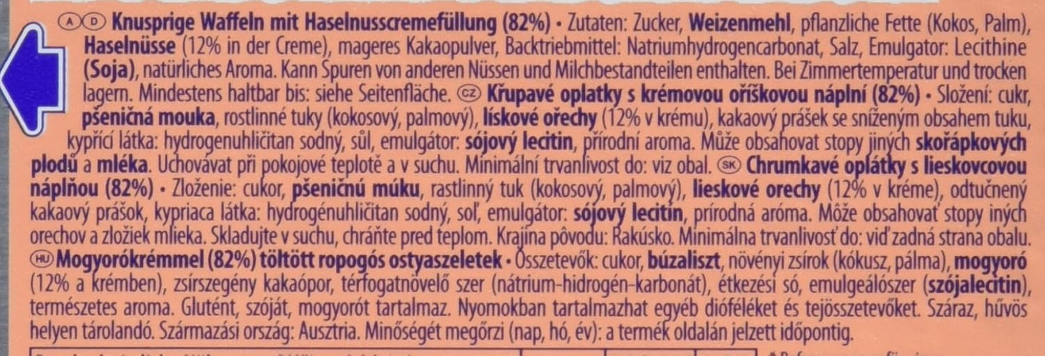 napolitanske vafler, 75 g