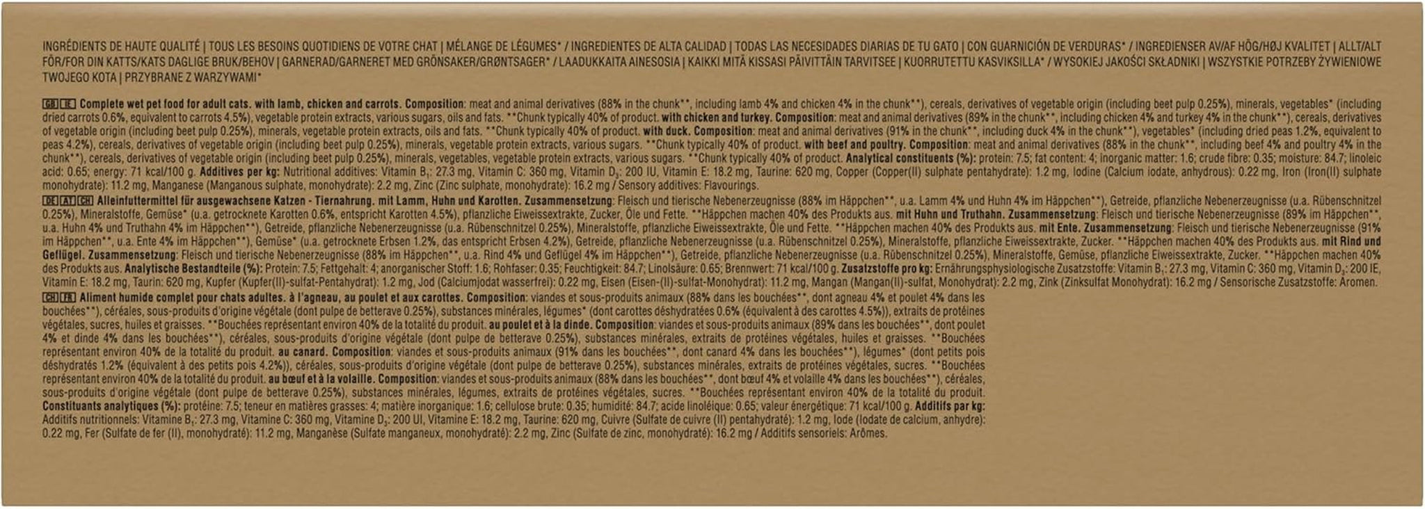 Whiskas Vådfoder til voksne 1+ Tasty Mix Country Collection i Sauce, 84 poser, 84 x 85 g (1 Bulk Pack) - Højkvalitets vådfoder til voksne katte