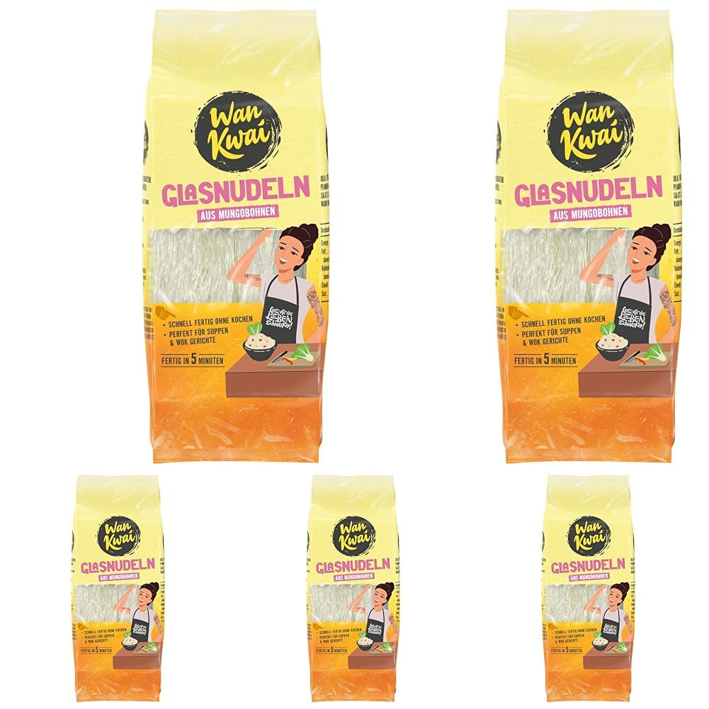 Wan Kwai glasnudler 100 g – asiatisk gourmetvariant! Glutenfri, lavet af mungbønnestivelse og vand. Ideel til supper, wokretter og salater. Delikat tekstur, klar på 5 minutter.