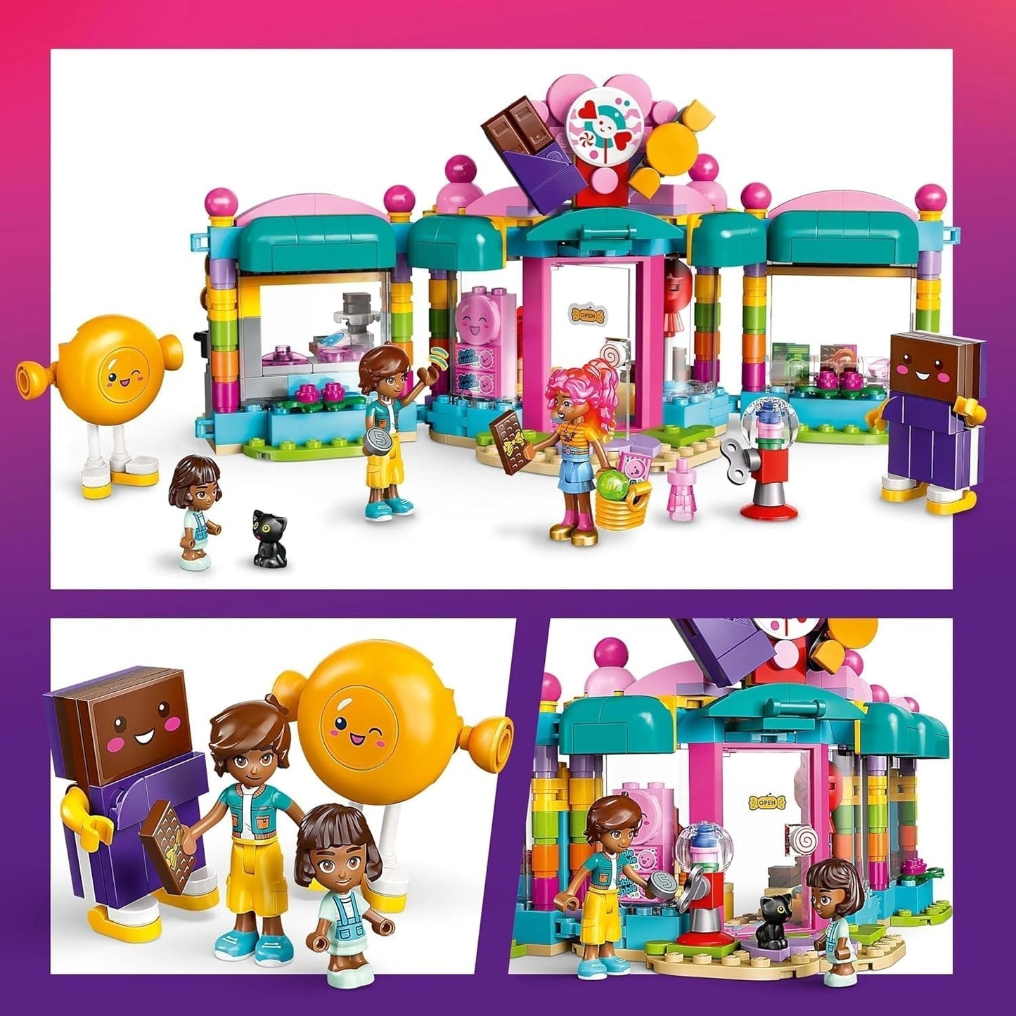 LEGO Friends Heartlake City Shop Legesæt til piger fra 6 år og opefter Rolleleg med 2 minidukker, mikrodukke og kattelegetøj 42649 Byggesæt Besuche den LEGO-Store